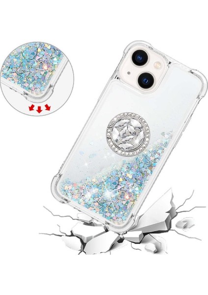 Halka Kickstand Köpüklü Kum ile IPhone 14 Için Telefon Kılıfı (Yurt Dışından) fırsatları