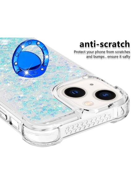 Halka Kickstand Köpüklü Kum Akış Halkası ile IPhone 14 Plus Için Telefon Kılıfı (Yurt Dışından) fırsatları