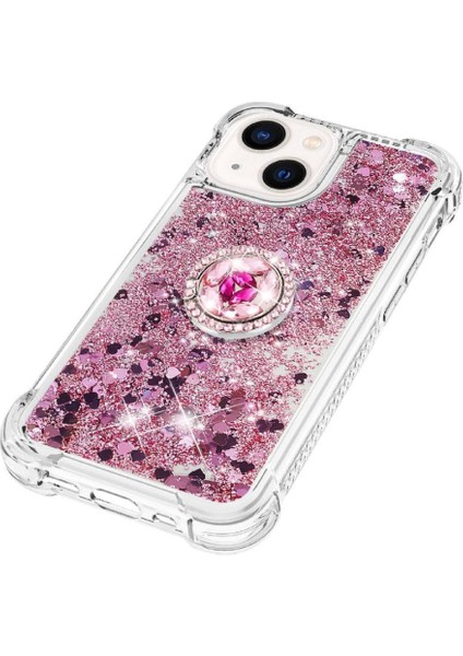 Halka Kickstand Köpüklü Kum ile IPhone 14 Için Telefon Kılıfı (Yurt Dışından) modelleri