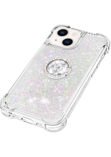 Halka Kickstand Köpüklü Kum ile IPhone 14 Için Telefon Kılıfı (Yurt Dışından) modelleri