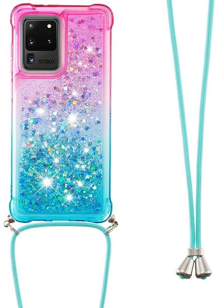 Samsung Galaxy S20 Ultra Ayarlanabilir Boyun Kordon Için Quicksand Telefon Kılıfı (Yurt Dışından)