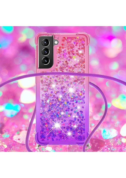 Samsung Galaxy S21 Plus Ayarlanabilir Boyun Kordon Için Quicksand Telefon Kılıfı (Yurt Dışından) fırsatları