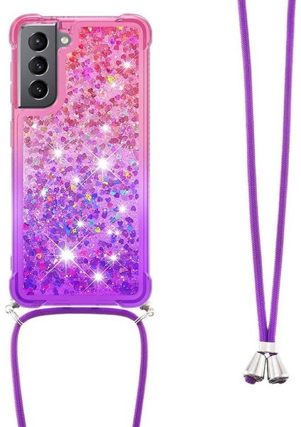 Ayrılıkçı Emniyet Klipsi ile Samsung Galaxy S21 5g Için Quicksand Telefon Kılıfı (Yurt Dışından)