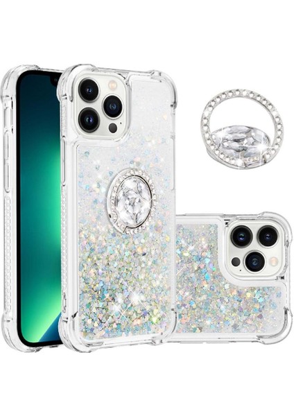 Halka Kickstand Darbeye Dayanıklı Koruma ile IPhone 15 Pro Max Için Telefon Kılıfı (Yurt Dışından)