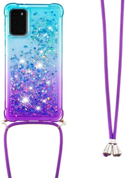 Samsung Galaxy S20 Degrade Renk Telefon Kılıfı Boyun Için Quicksand Telefon Kılıfı (Yurt Dışından)