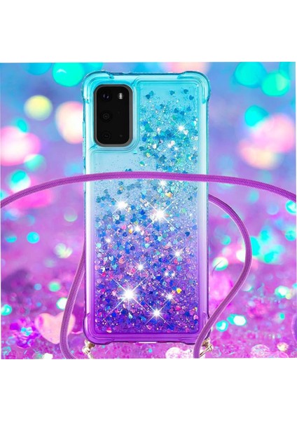 Samsung Galaxy S20 Degrade Renk Telefon Kılıfı Boyun Için Quicksand Telefon Kılıfı (Yurt Dışından) fırsatları