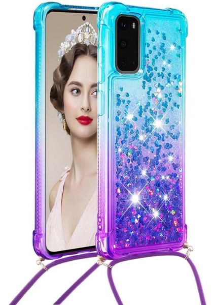 Samsung Galaxy S20 Degrade Renk Telefon Kılıfı Boyun Için Quicksand Telefon Kılıfı (Yurt Dışından) indirimleri