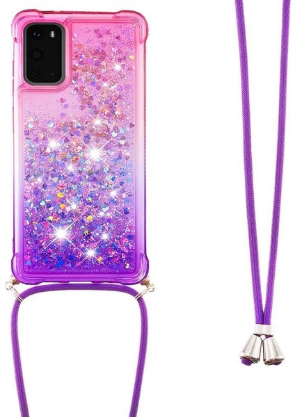 Samsung Galaxy S20 Degrade Renk Telefon Kılıfı Boyun Için Quicksand Telefon Kılıfı (Yurt Dışından)
