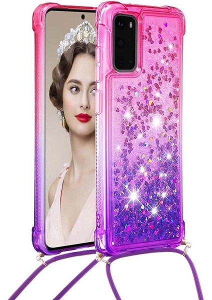 Samsung Galaxy S20 Degrade Renk Telefon Kılıfı Boyun Için Quicksand Telefon Kılıfı (Yurt Dışından) indirimleri