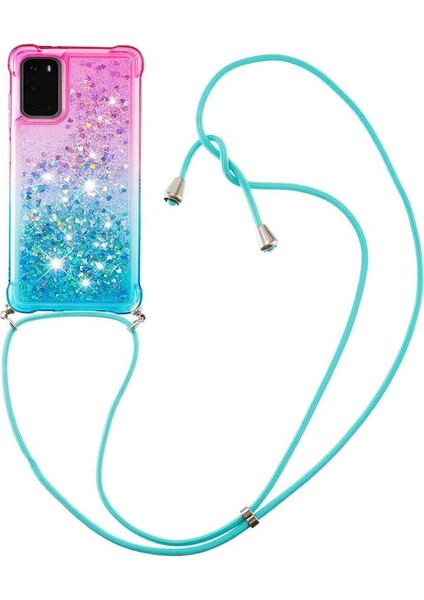 Samsung Galaxy S20 Degrade Renk Telefon Kılıfı Boyun Için Quicksand Telefon Kılıfı (Yurt Dışından)