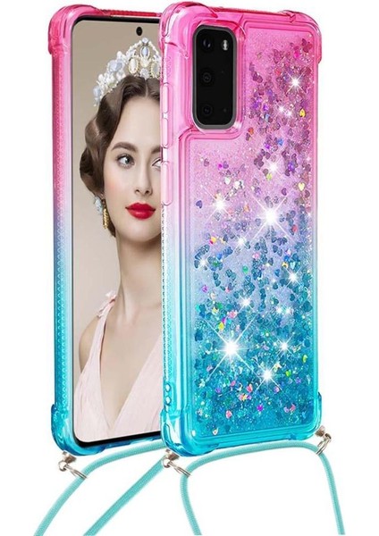 Samsung Galaxy S20 Degrade Renk Telefon Kılıfı Boyun Için Quicksand Telefon Kılıfı (Yurt Dışından) fırsatları