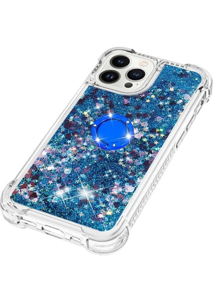 Halka Kickstand Köpüklü Kum Akış Halkası ile IPhone 15 Pro Için Telefon Kılıfı (Yurt Dışından) indirimleri