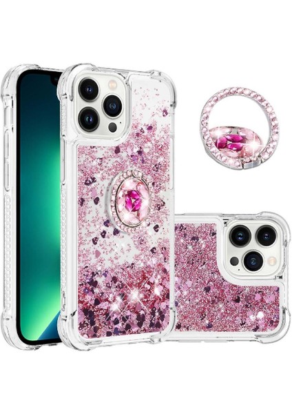 Halka Kickstand Darbeye Dayanıklı Koruma ile IPhone 14 Pro Max Için Telefon Kılıfı (Yurt Dışından)