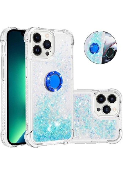 Halka Kickstand Darbeye Dayanıklı Koruma ile IPhone 14 Pro Max Için Telefon Kılıfı (Yurt Dışından)