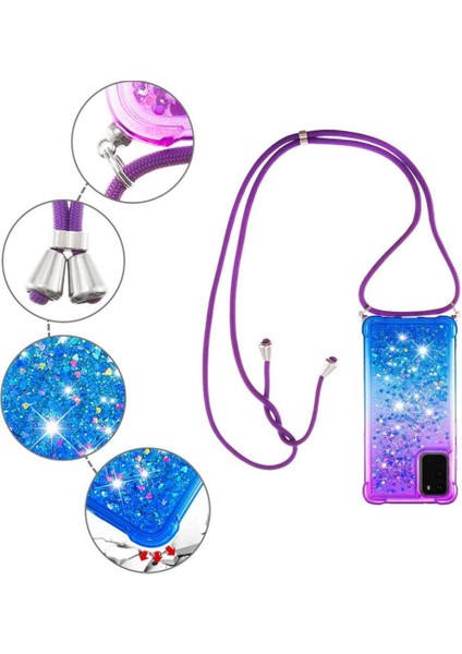 Samsung Galaxy S20 Degrade Renk Telefon Kılıfı Boyun Için Quicksand Telefon Kılıfı (Yurt Dışından) modelleri