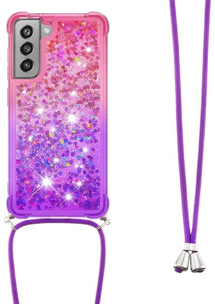 Samsung Galaxy S21 Fe Ayarlanabilir Boyun Kordon Için Quicksand Telefon Kılıfı (Yurt Dışından)