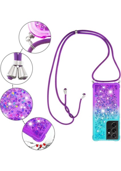 Samsung Galaxy S21 Ultra Degrade Renkli Telefon Için Quicksand Telefon Kılıfı (Yurt Dışından) fırsatları