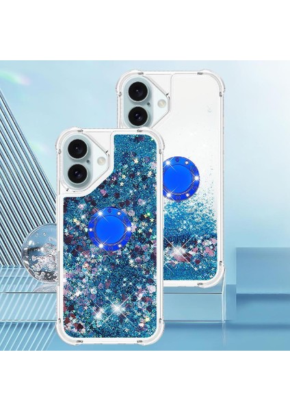 Halka Kickstand Halka Kickstand Köpüklü Kum ile IPhone 16 Için Telefon Kılıfı (Yurt Dışından) fiyatları