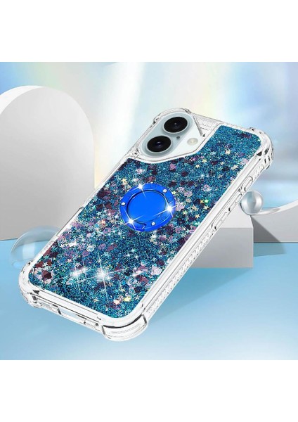 Halka Kickstand Halka Kickstand Köpüklü Kum ile IPhone 16 Için Telefon Kılıfı (Yurt Dışından) fırsatları