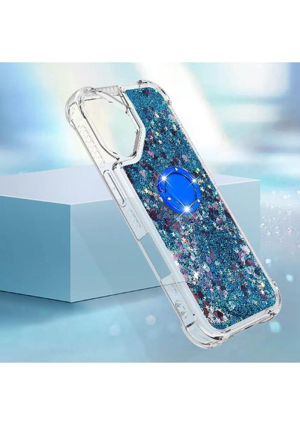 Halka Kickstand Halka Kickstand Köpüklü Kum ile IPhone 16 Için Telefon Kılıfı (Yurt Dışından) indirimleri