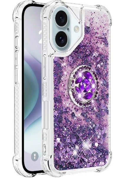 Halka Kickstand Darbeye Dayanıklı Koruma ile IPhone 16 Plus Için Telefon Kılıfı (Yurt Dışından) fiyatları