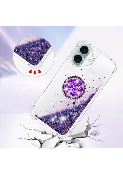 Halka Kickstand Darbeye Dayanıklı Koruma ile IPhone 16 Plus Için Telefon Kılıfı (Yurt Dışından) fırsatları