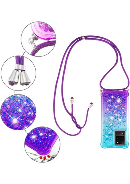 Samsung Galaxy S20 Ultra Ayarlanabilir Boyun Kordon Için Quicksand Telefon Kılıfı (Yurt Dışından) fırsatları