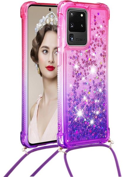 Samsung Galaxy S20 Ultra Ayarlanabilir Boyun Kordon Için Quicksand Telefon Kılıfı (Yurt Dışından) fırsatları