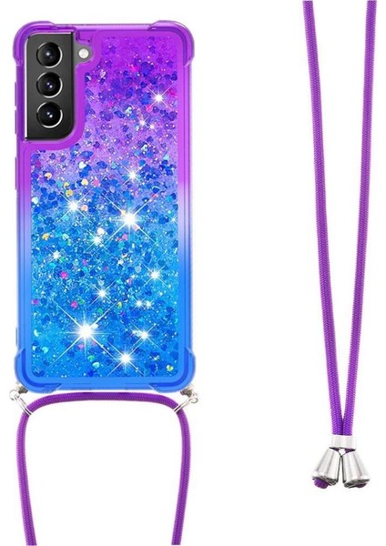 Samsung Galaxy S21 Plus Ayarlanabilir Boyun Kordon Için Quicksand Telefon Kılıfı (Yurt Dışından)