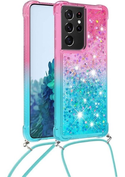 Samsung Galaxy S21 Ultra Degrade Renkli Telefon Için Quicksand Telefon Kılıfı (Yurt Dışından)
