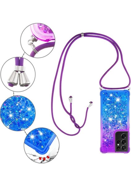 Samsung Galaxy S21 Ultra Degrade Renkli Telefon Için Quicksand Telefon Kılıfı (Yurt Dışından) fırsatları