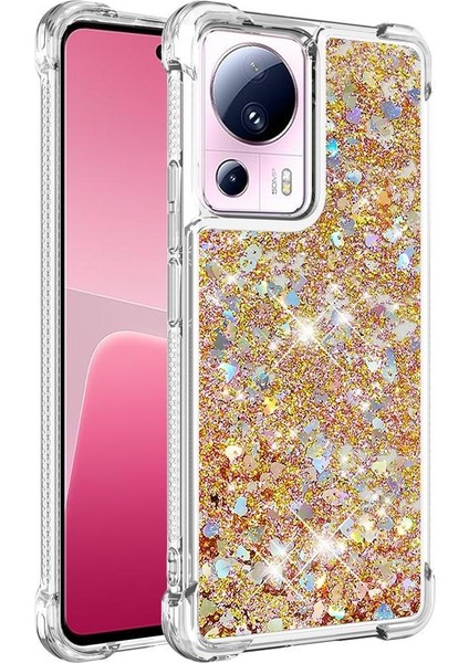 Xiaomi 13 Lite Tpu Koruyucu Quicksand Glitter Sparkle Için Telefon Kılıfı (Yurt Dışından)