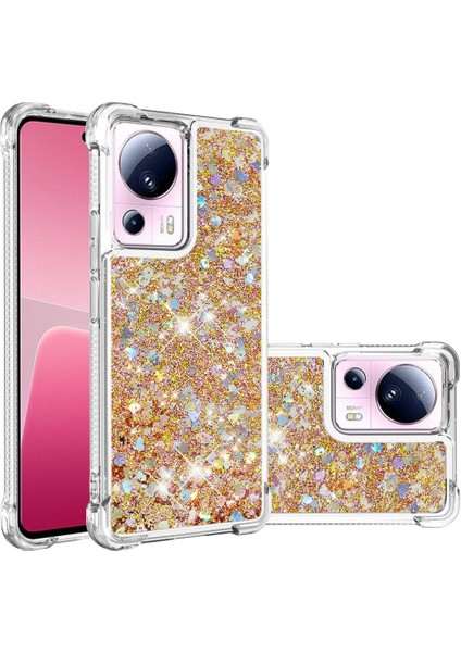 Xiaomi 13 Lite Tpu Koruyucu Quicksand Glitter Sparkle Için Telefon Kılıfı (Yurt Dışından) modelleri