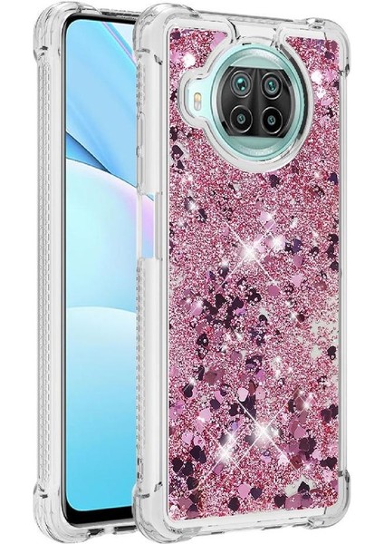 Xiaomi 10T Lite Darbeye Glitter Sparkle Sevimli Sıvı Tpu Için Telefon Kılıfı (Yurt Dışından)