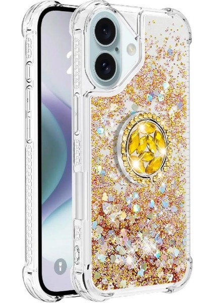 Halka Kickstand Darbeye Dayanıklı Koruma ile IPhone 16 Plus Için Telefon Kılıfı (Yurt Dışından) modelleri