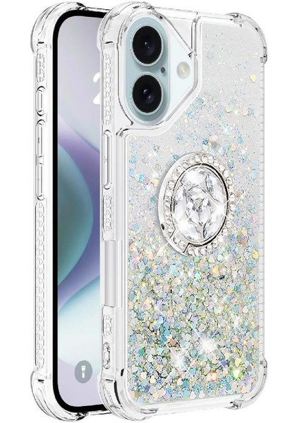 Halka Kickstand Darbeye Dayanıklı Koruma ile IPhone 16 Plus Için Telefon Kılıfı (Yurt Dışından) fiyatları