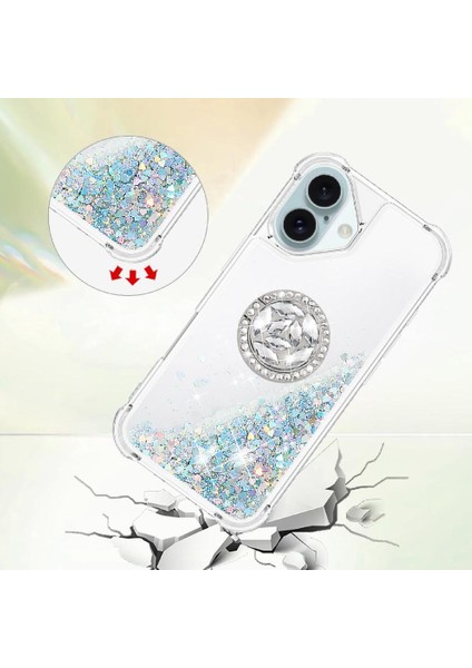 Halka Kickstand Darbeye Dayanıklı Koruma ile IPhone 16 Plus Için Telefon Kılıfı (Yurt Dışından) modelleri