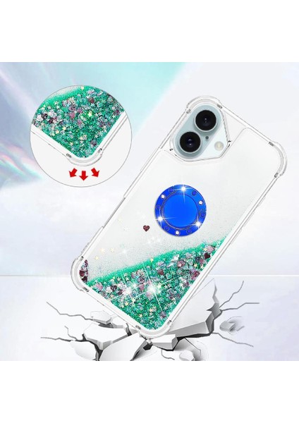 Halka Kickstand Darbeye Dayanıklı Koruma ile IPhone 16 Plus Için Telefon Kılıfı (Yurt Dışından) modelleri
