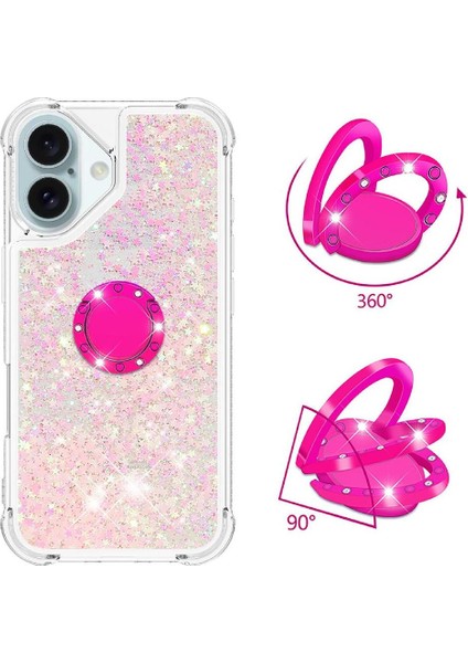 Halka Kickstand Darbeye Dayanıklı Koruma ile IPhone 16 Plus Için Telefon Kılıfı (Yurt Dışından) fiyatları
