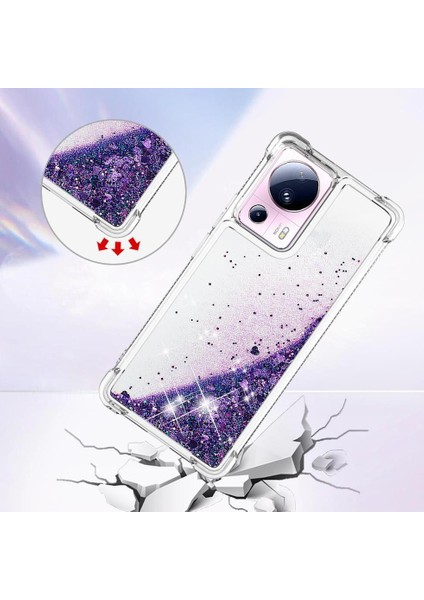 Xiaomi 13 Lite Tpu Koruyucu Quicksand Glitter Sparkle Için Telefon Kılıfı (Yurt Dışından) modelleri