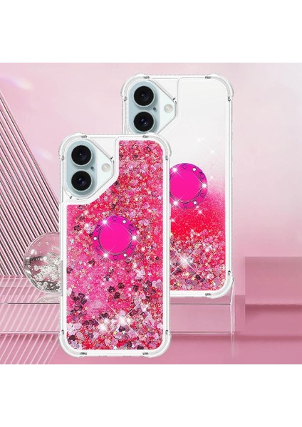 Halka Kickstand Halka Kickstand Köpüklü Kum ile IPhone 16 Için Telefon Kılıfı (Yurt Dışından) fiyatları