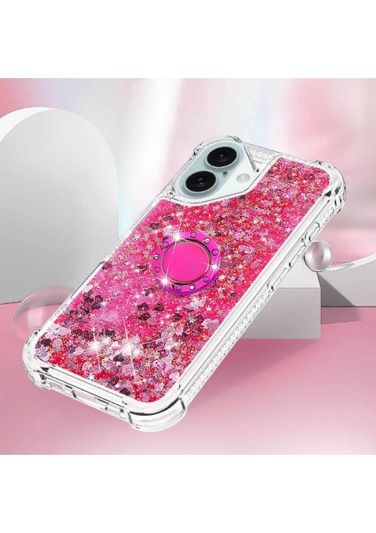 Halka Kickstand Darbeye Dayanıklı Koruma ile IPhone 16 Plus Için Telefon Kılıfı (Yurt Dışından) fiyatları