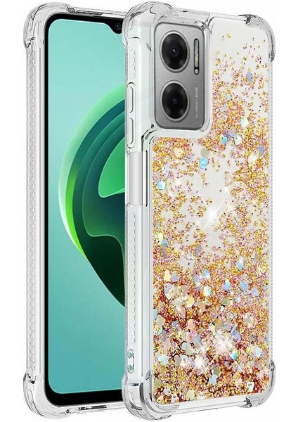 Xiaomi Poco M4 5g Darbeye Glitter Sparkle Sevimli Quicksand Için Telefon Kılıfı (Yurt Dışından)