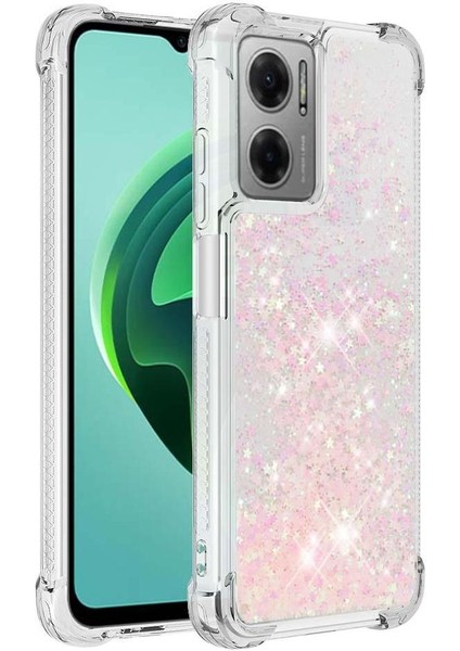 Xiaomi Poco M4 5g Darbeye Glitter Sparkle Sevimli Quicksand Için Telefon Kılıfı (Yurt Dışından)