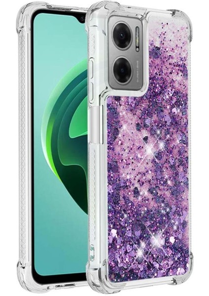 Xiaomi Poco M4 5g Darbeye Glitter Sparkle Sevimli Quicksand Için Telefon Kılıfı (Yurt Dışından)
