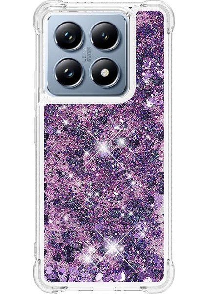 Xiaomi 14T Pro Darbeye Sıvı Akan Tpu Glitter Için Telefon Kılıfı (Yurt Dışından) modelleri