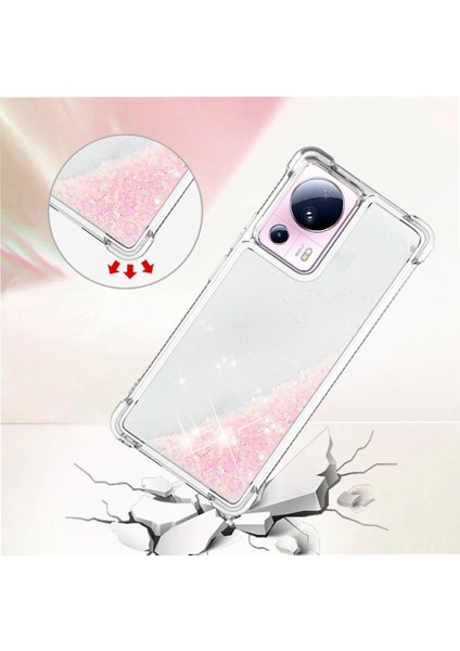 Xiaomi 13 Lite Tpu Koruyucu Quicksand Glitter Sparkle Için Telefon Kılıfı (Yurt Dışından) modelleri