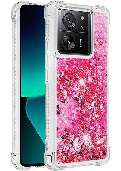 Telefon Kılıfı Için Xiaomi 13T/13T Pro Quicksand Sıvı Akan Glitter (Yurt Dışından)
