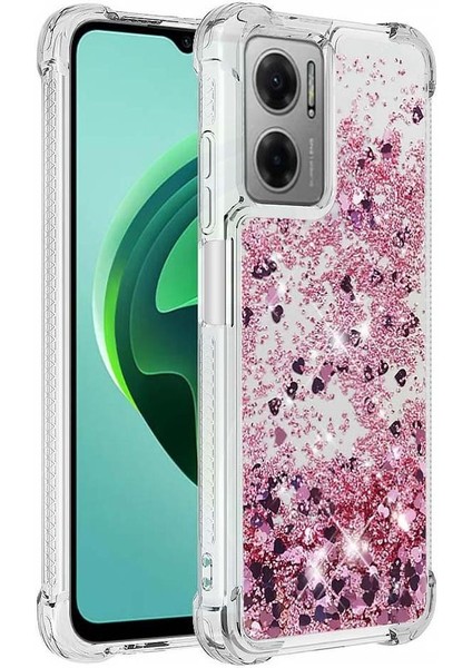 Xiaomi Poco M4 5g Darbeye Glitter Sparkle Sevimli Quicksand Için Telefon Kılıfı (Yurt Dışından)