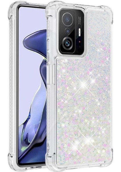 Telefon Kılıfı Için Xiaomi 11T/11T Pro Quicksand Glitter Sparkle Sevimli Tpu (Yurt Dışından)